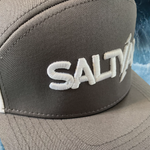 SaltyAF Full Custom 3D Logo Snapback - White/Charcoal