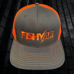 FishyAF Logo Snapback - Orange/Charcoal/Orange