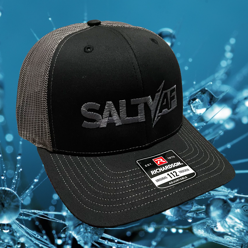 SaltyAF Logo Snapback - Charcoal/Black