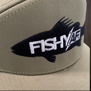 FishyAF Full Custom Silhouette Logo Snapback - Olive