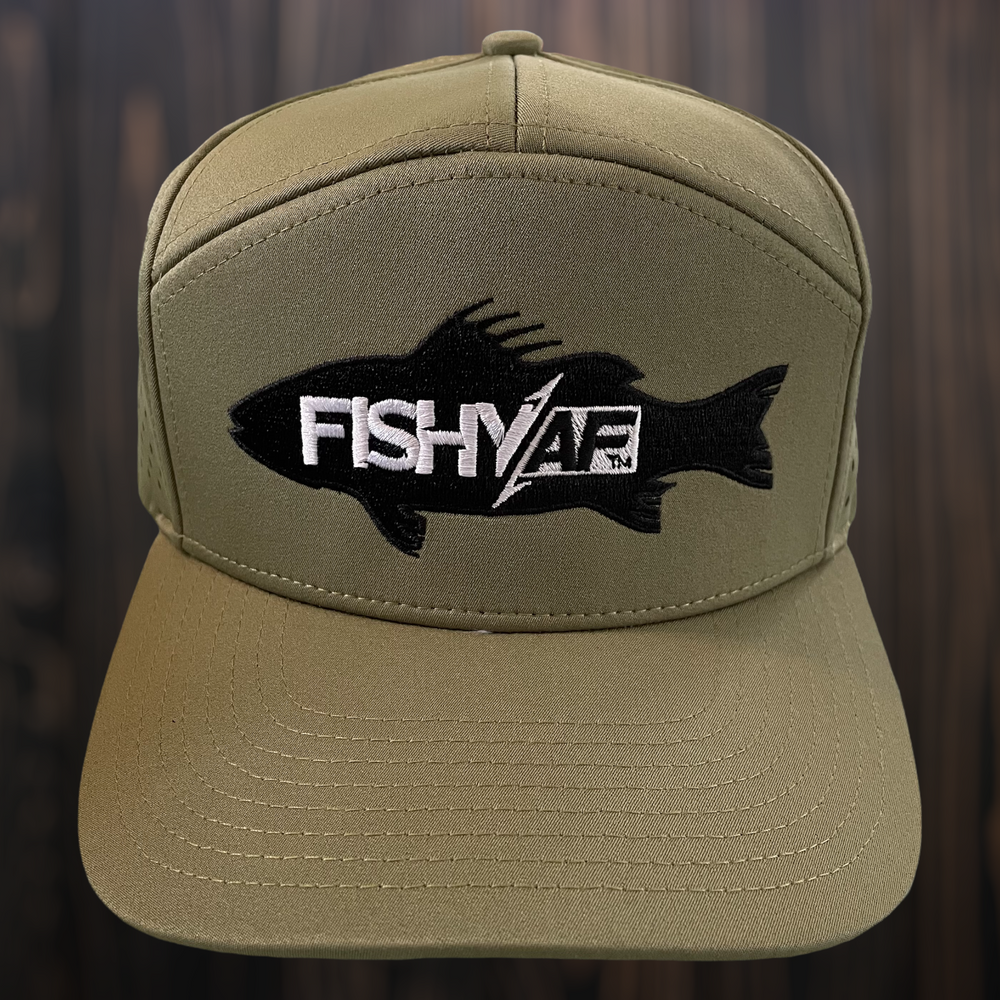 FishyAF Full Custom Silhouette Logo Snapback - Olive
