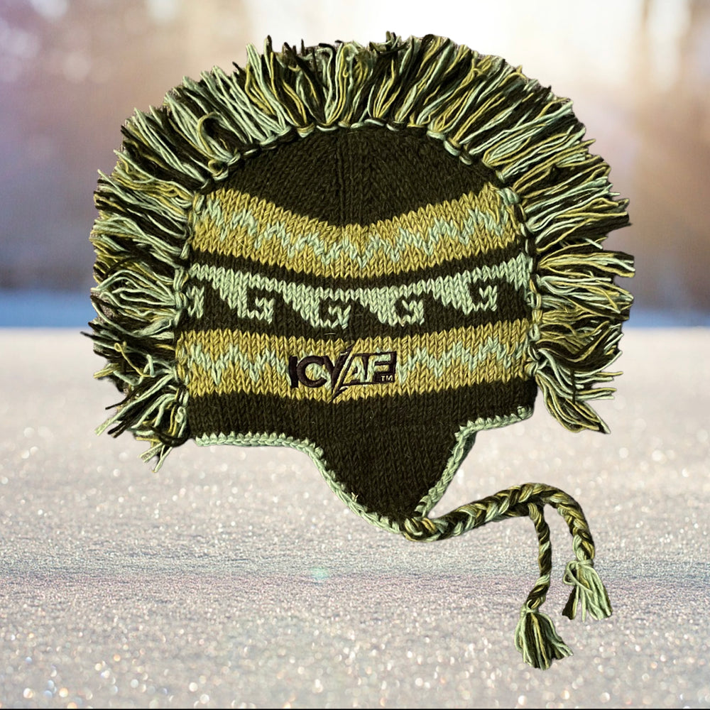 
                      
                        IcyAF Knit Mohawk Hat - Green
                      
                    