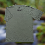 FlyAF Short Sleeved UPF 50 Performance Shirt - Moss Green