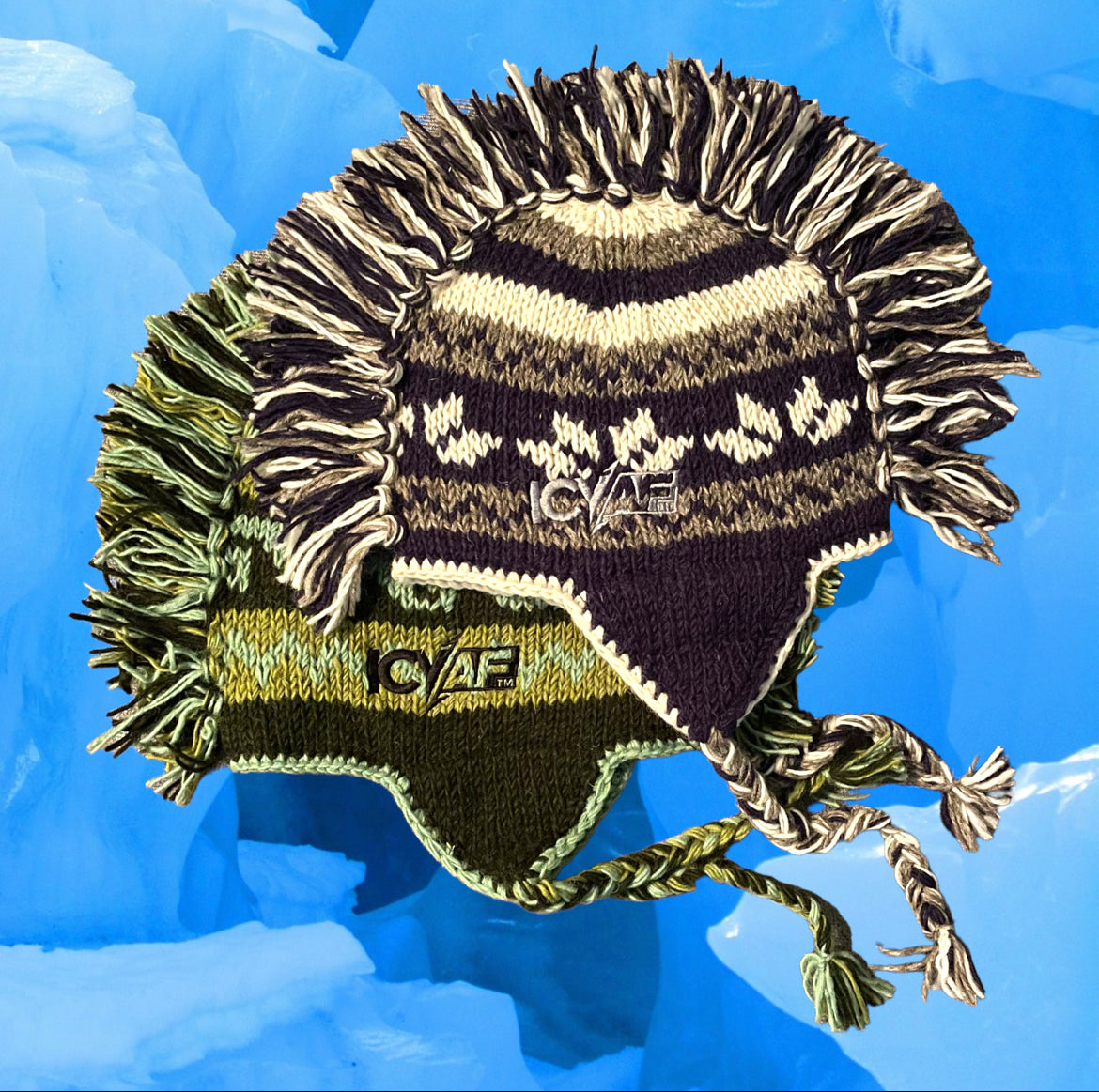 IcyAF Knit Mohawk Hat - Green – FishyAF