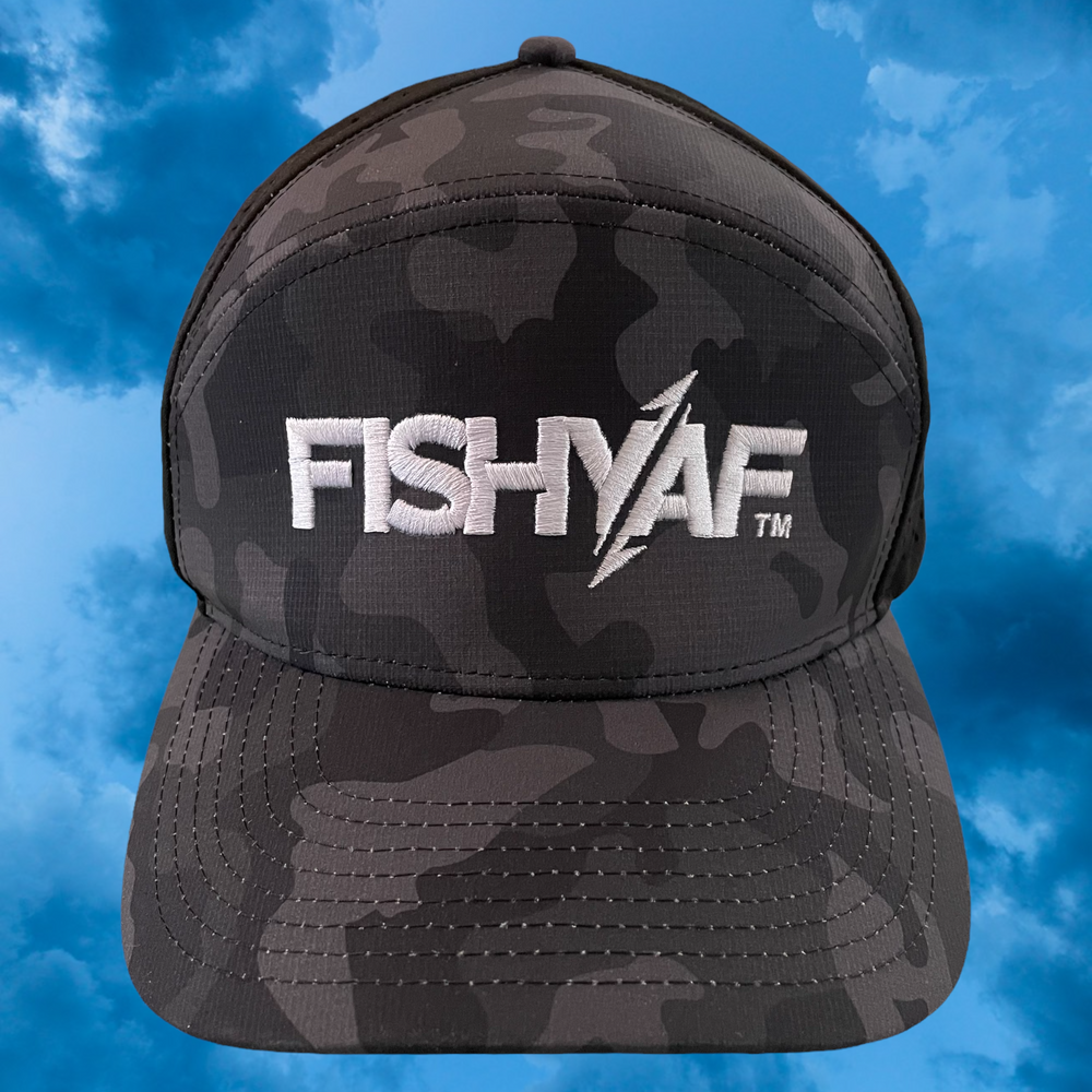 FishyAF Full Custom Logo Snapback - Grey Camo