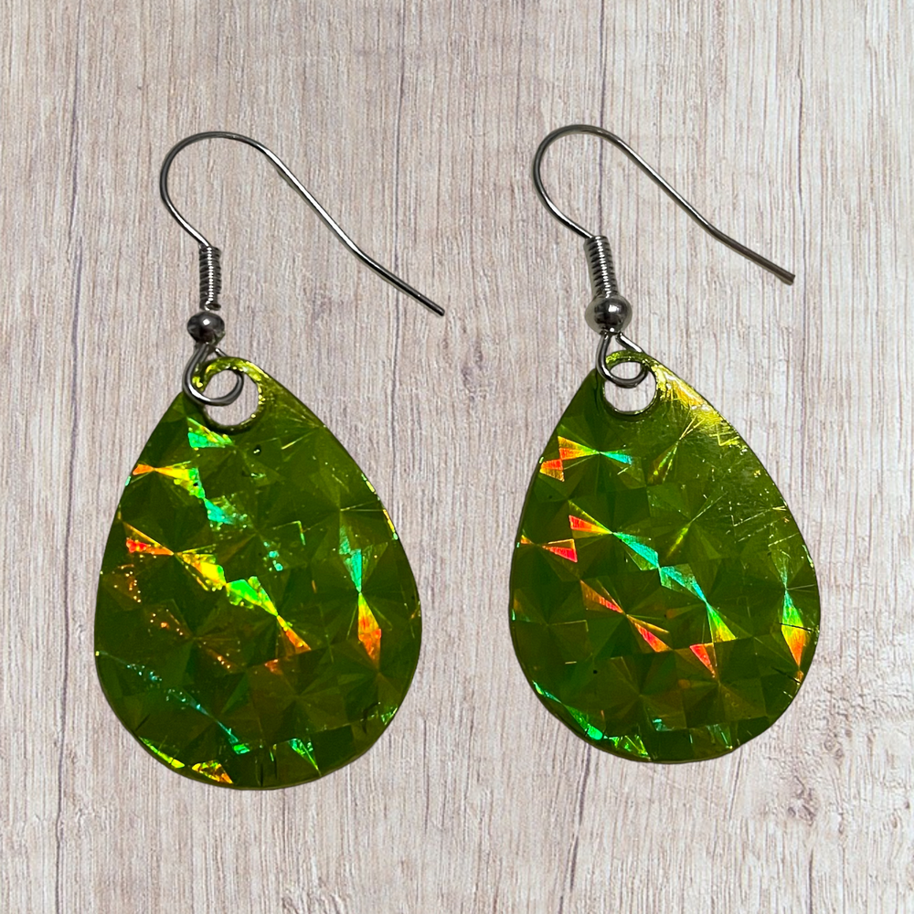 Spinner Blade Earrings - Holo Seagrass