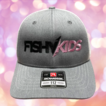 FishyKids Logo Youth Snapback - Heather/Pink