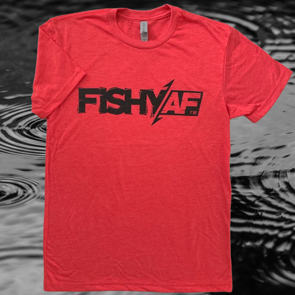 FishyAF Bold Logo Tee - Red/Black