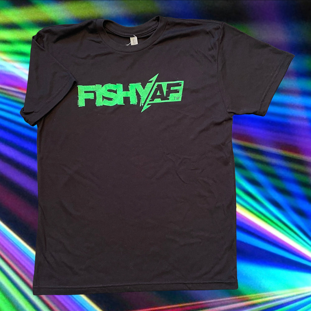 FishyAF Bold Logo Tee - Black/Lime