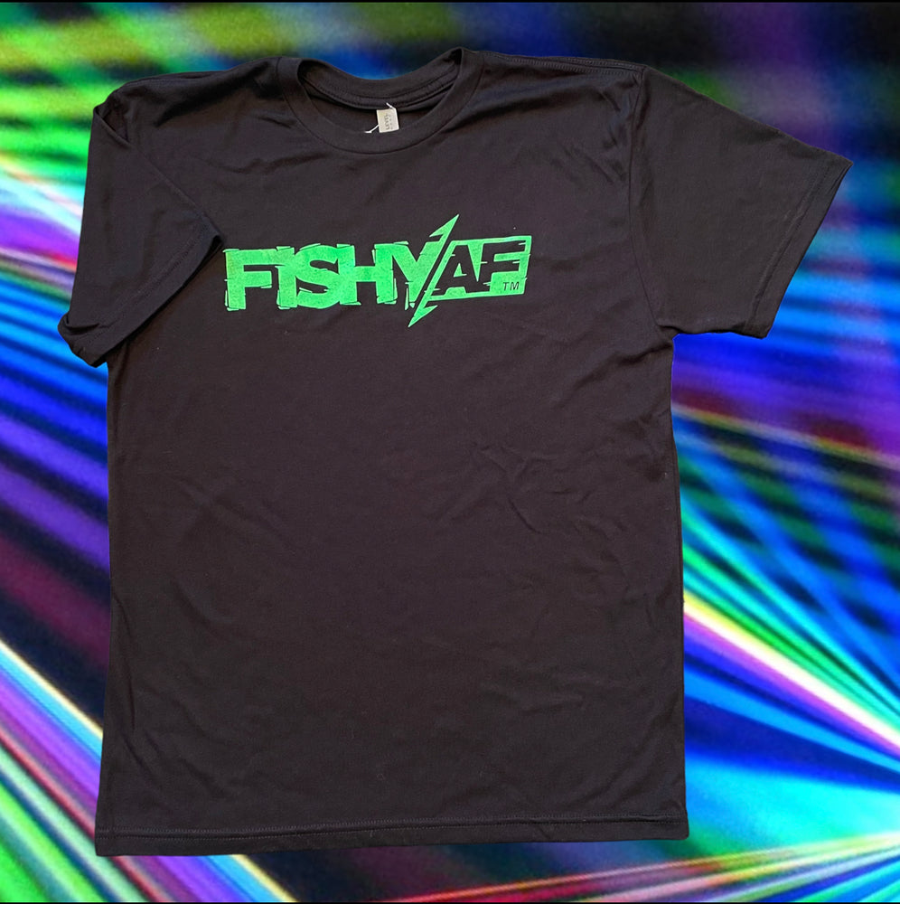 FishyAF Bold Logo Tee - Black/Lime