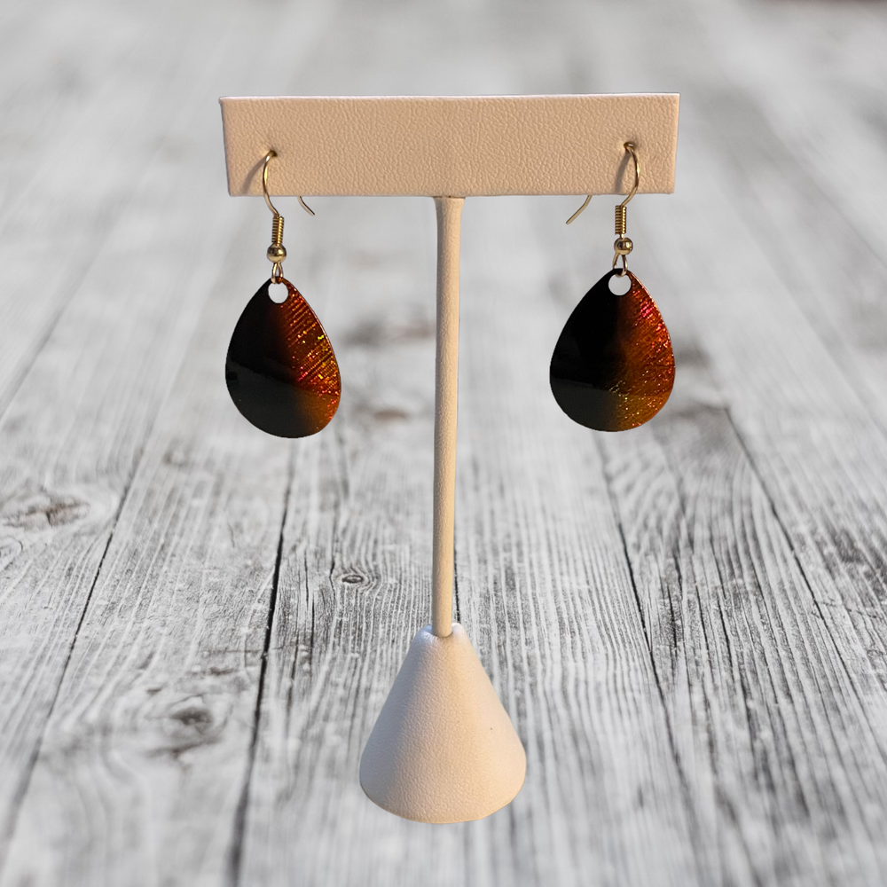 
                      
                        Spinner Blade Earrings - Orange Shadow
                      
                    
