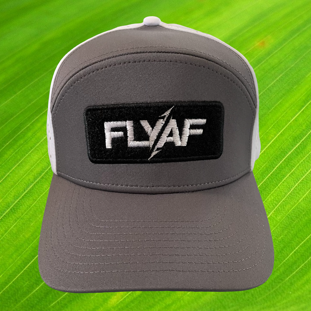 FlyAF Full Custom Logo Snapback - White/Charcoal