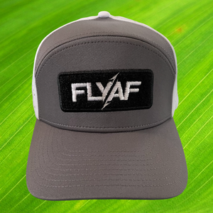 FlyAF Full Custom Logo Snapback - White/Charcoal