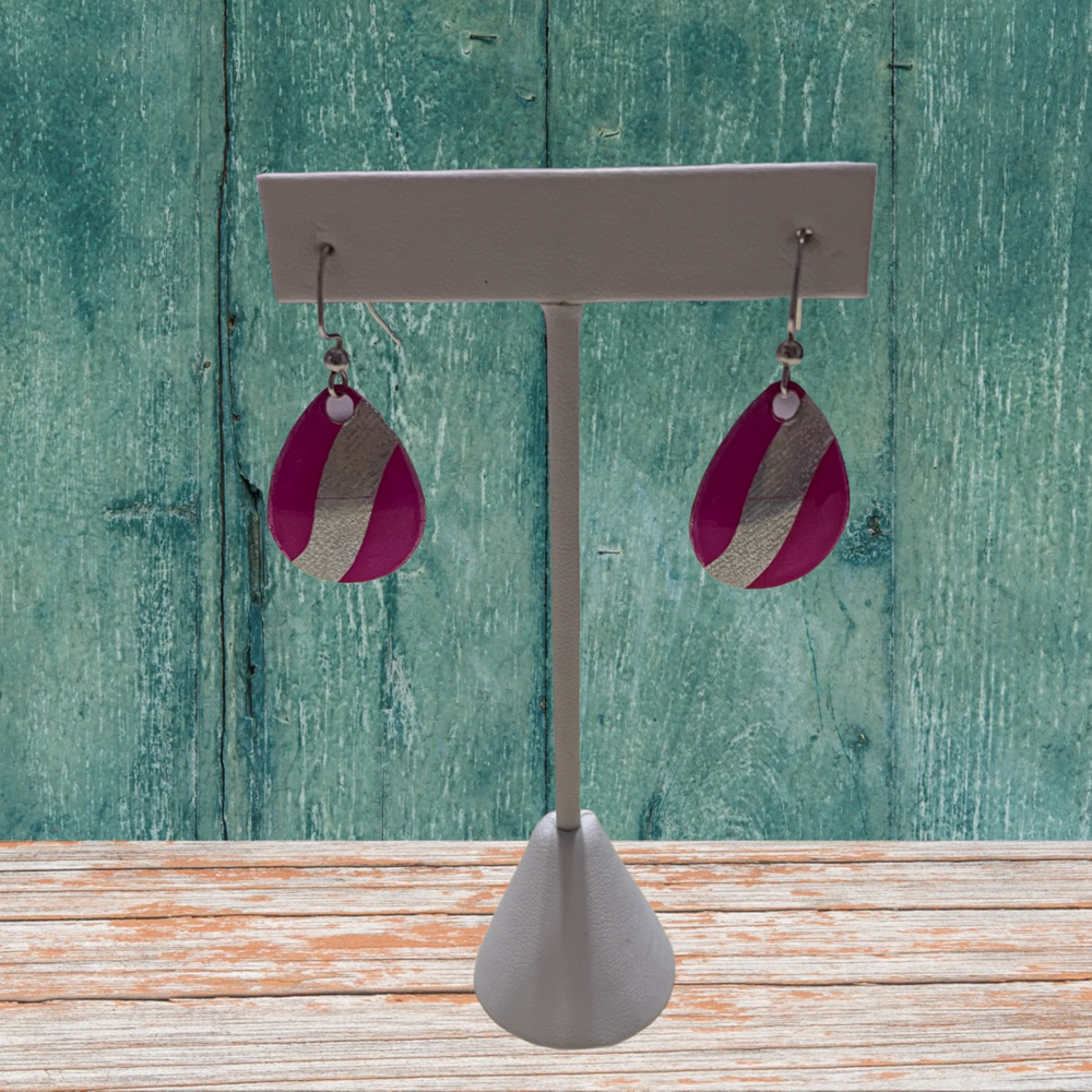 
                      
                        Spinner Blade Earrings - Pink Wave
                      
                    