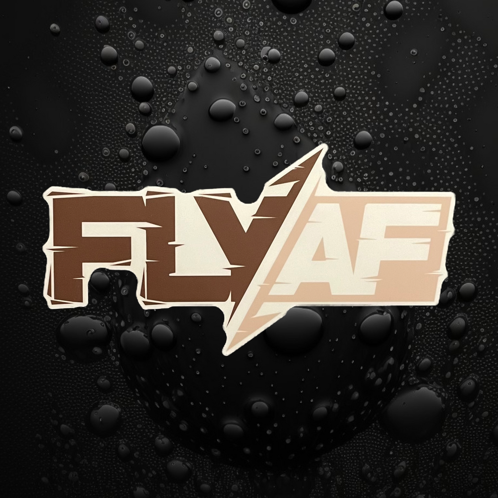 6” FlyAF Decal - Espresso/Latte