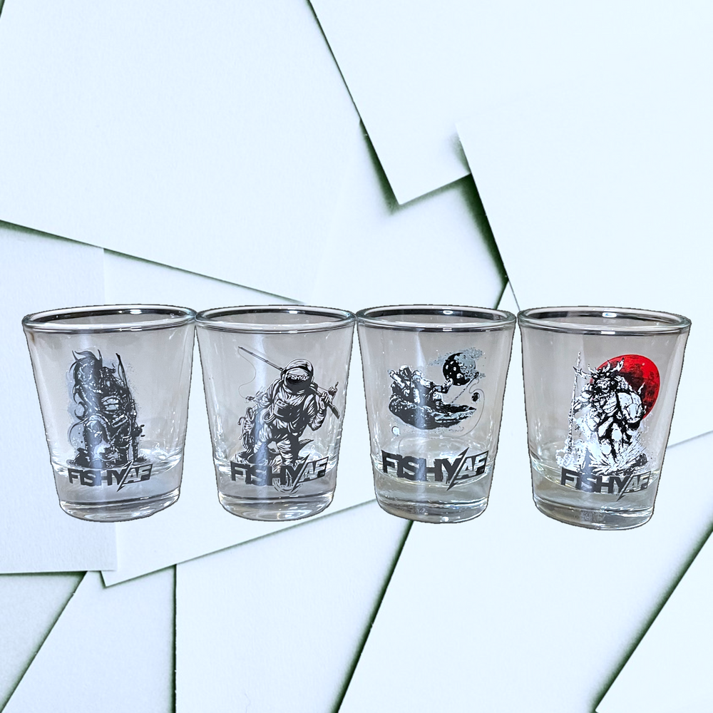 Classic Graphic Shot Glasses - Set of 4