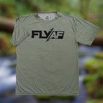 FlyAF Short Sleeved UPF 50 Performance Shirt - Moss Green